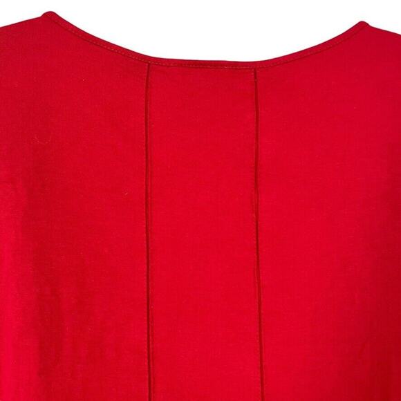 J Jill Wearever Womens Red Pleated Stretch Knit 3/4 Sleeve Above Length Dress M - Picture 15 of 16